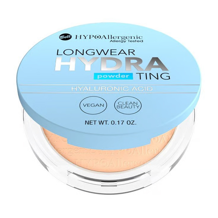 Компактна пудра для обличчя Bell HypoAllergenic Longwear Hydrating Powder 02 Light Beige, 5 г